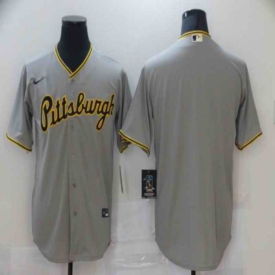 Men's Pittsburgh Pirates Blank Grey Cool Base Stitched Jersey