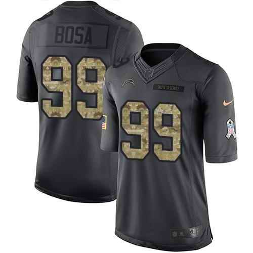 Nike Chargers #99 Joey Bosa Black Youth Stitched NFL Limited 2016 Salute to Service Jersey