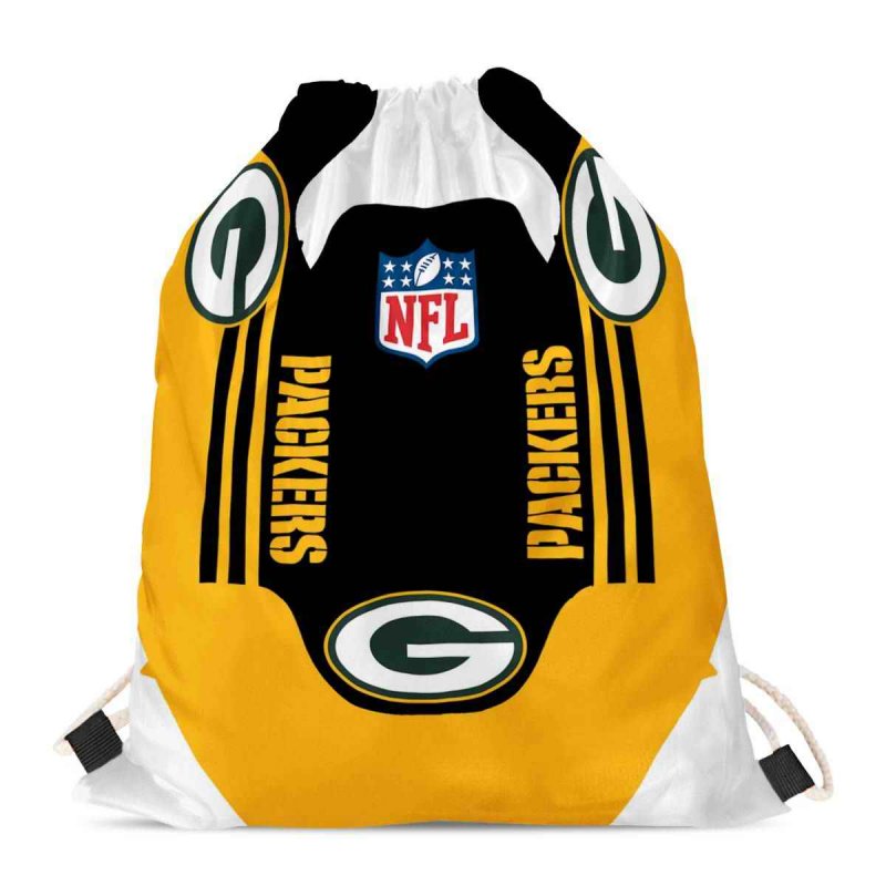 Green Bay Packers Drawstring Backpack sack / Gym bag 18 x 14 002