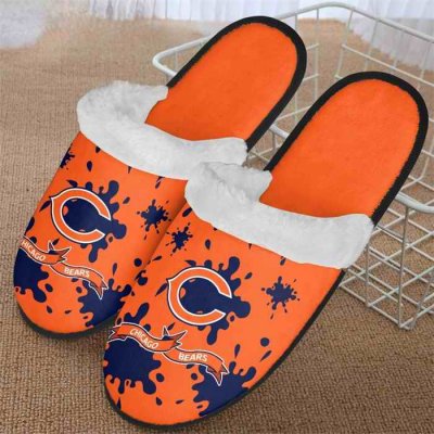 Men's Chicago Bears Team Logo Staycation Slippers/Shoes(Pls check description for details) 001