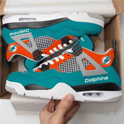 Women's Miami Dolphins Running weapon Air Jordan 4 Shoes 0002