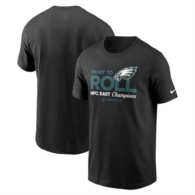 Men's Philadelphia Eagles Black 2024 NFC East Champions Locker Room Trophy Collection T-Shirt