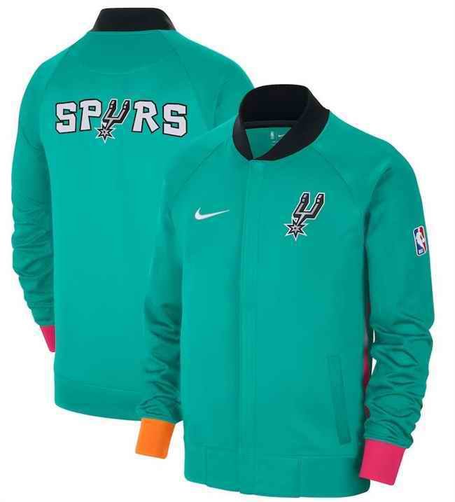 Men's San Antonio Spurs Turquoise/Pink 2022/23 City Edition Full-Zip Jacket