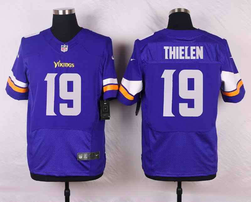 Nike Vikings #19  Adam Thielen Purple Team Color Men's Stitched NFL Elite Jersey