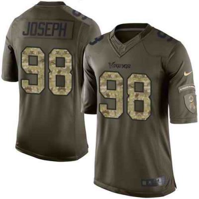 Nike Vikings #98 Linval Joseph Green Men's Stitched NFL Limited Salute to Service Jersey