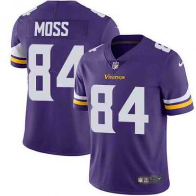 Men's Minnesota Vikings #84 Randy Moss Purple Vapor Untouchable Limited Stitched NFL Jersey