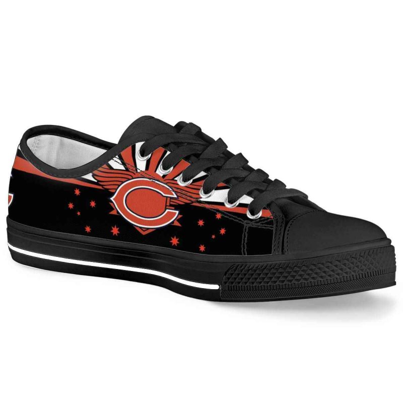 Men's Chicago Bears Low Top Canvas Sneakers 007