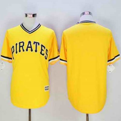 Pirates Blank Gold New Cool Base Stitched MLB Jersey