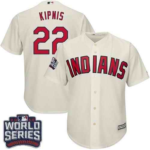 Indians #22 Jason Kipnis Cream Alternate 2016 World Series Bound Stitched Youth MLB Jersey