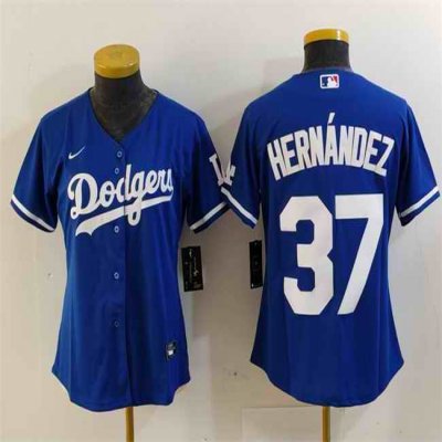 Women's Los Angeles Dodgers #37 Teoscar Hern