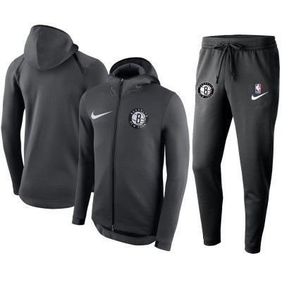 Men's Brooklyn Nets Black Warmup Hoodiesuit