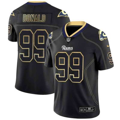 Men's Los Angeles Rams #99 Aaron Donald Black 2018 Lights Out Color Rush Limited Stitched NFL Jersey