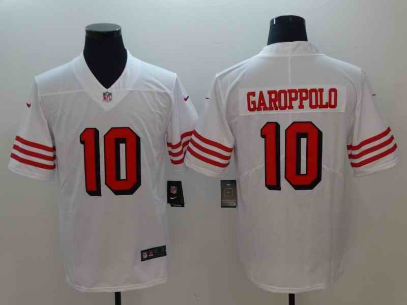 Men's San Francisco 49ers #10 Jimmy Garoppolo Nike White Color Rush Vapor Untouchable Limited Stitched NFL Jersey