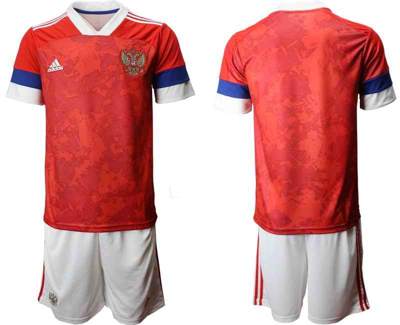 Men's Russia National Team Custom Red Home Soccer Jersey Suit