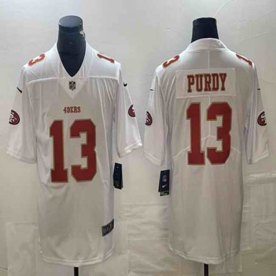 Men's San Francisco 49ers #13 Brock Purdy White Vapor Untouchable Limited Stitched Jersey