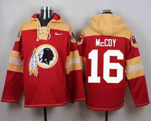 Nike Redskins #16 Colt McCoy Burgundy Red Player Pullover NFL Hoodie