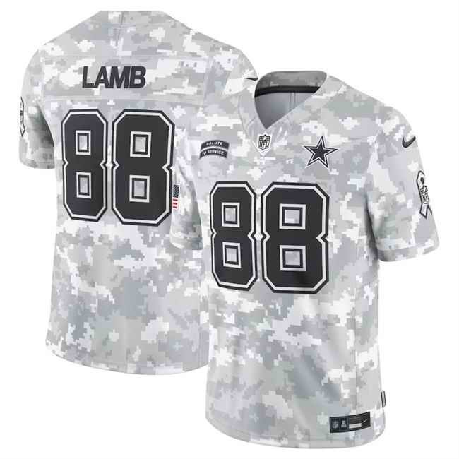 Men's Dallas Cowboys #88 CeeDee Lamb 2024 F.U.S.E Arctic Camo Salute to Service Limited Stitched Football Jersey