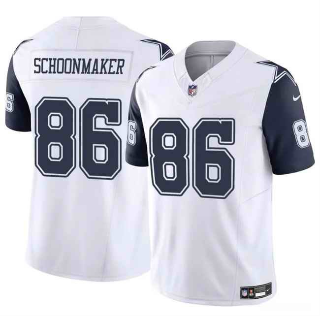 Men's Dallas Cowboys #86 Luke Schoonmaker White 2023 F.U.S.E Vapor Untouchable Limited Stitched Football Jersey