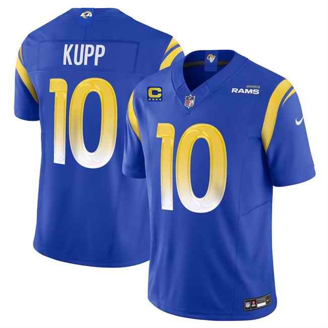 Men's Los Angeles Rams #10 Cooper Kupp Royal 2024 F.U.S.E With 4-Star C Patch Vapor Limited Stitched Jersey