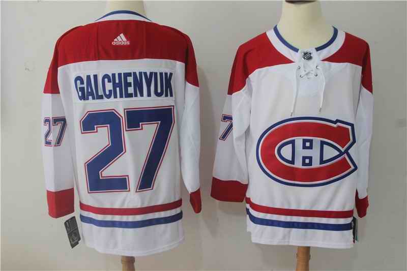 Men's Adidas Montreal Canadiens #27 Alex Galchenyuk White Stitched NHL Jersey