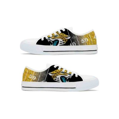 Women's Jacksonville Jaguars Low Top Canvas Sneakers 004