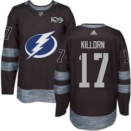 Lightning #17 Alex Killorn Black 1917-2017 100th Anniversary Stitched NHL Jersey