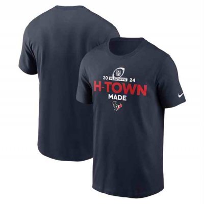 Men's Houston Texans Navy 2024 Playoffs T-Shirt