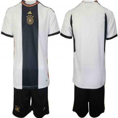 Men's Germany Custom White 2022 FIFA World Cup Home Soccer Jersey Suit