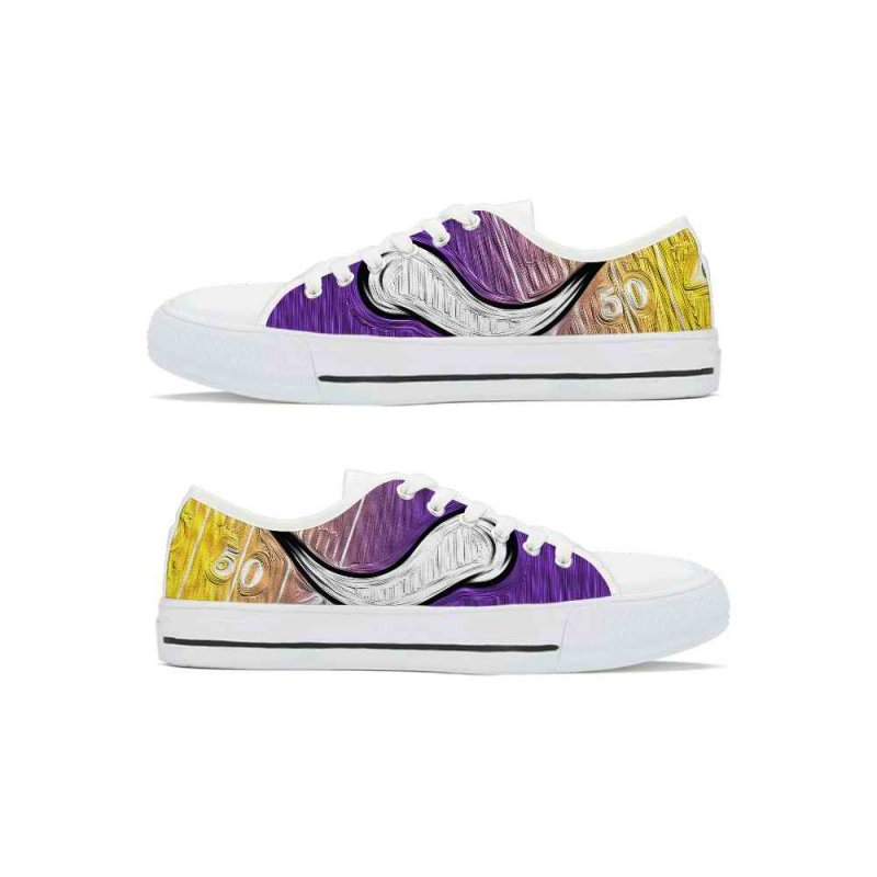 Men's Minnesota Vikings Low Top Canvas Sneakers 002