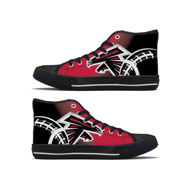 Women's Atlanta Falcons High Top Canvas Sneakers 002