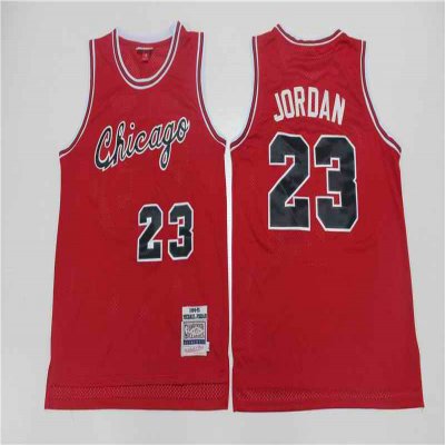 Men's Chicago Bulls #23 Michael Jordan 1984-85 Red Throwback Stitched Jersey