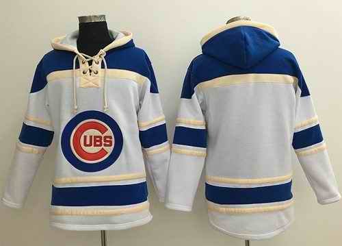 Cubs Blank White Sawyer Hooded Sweatshirt MLB Hoodie