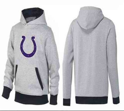 Indianapolis Colts Logo Pullover Hoodie Grey & Black