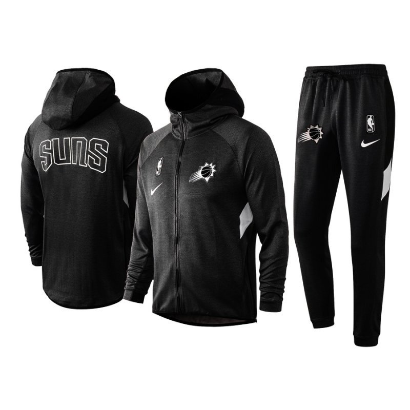 Men's Phoenix Suns Black Warmup Hoodiesuit