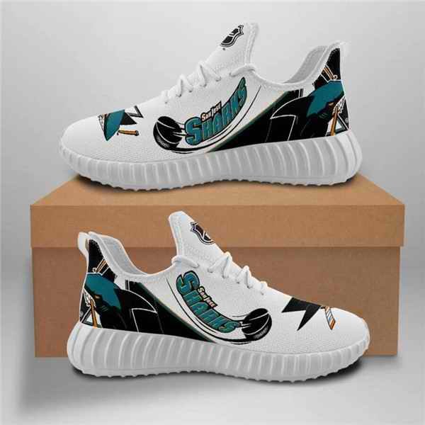 Men's San Jose Sharks Mesh Knit Sneakers/Shoes 001