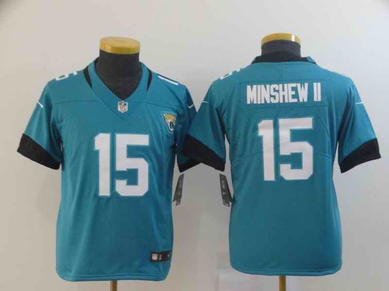 Youth Jacksonville Jaguars #15 Gardner Minshew II Blue 2019 Vapor Untouchable Stitched NFL Jersey