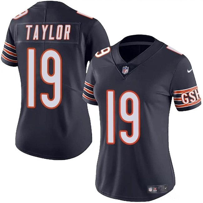 Women's Chicago Bears #19 Tory Taylor Navy 2024 Vapor Stitched Jersey(Run Small)