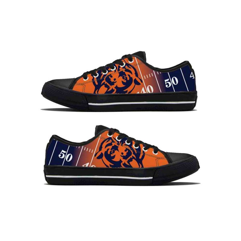 Men's Chicago Bears Low Top Canvas Sneakers 005