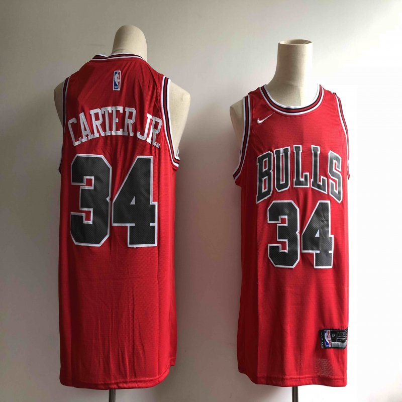 Men's Chicago Bulls #34 Wendell Carter Jr. Red Swingman Stitched NBA Jersey