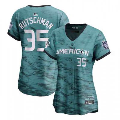 Women's Baltimore Orioles #35 Adley Rutschman Teal 2023 All-star Stitched Baseball Jersey(Run Small)