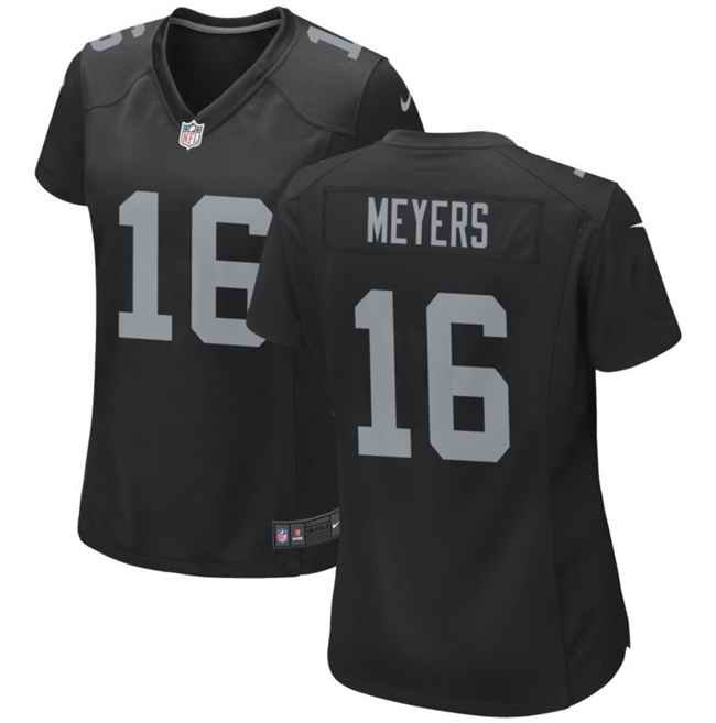 Women's Las Vegas Raiders #16 Jakobi Meyers Black Stitched Jersey(Run Small)