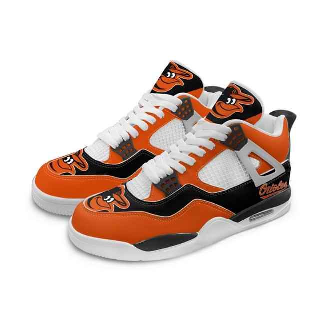 Women's Baltimore Orioles Running weapon Air Jordan 4 Shoes 003