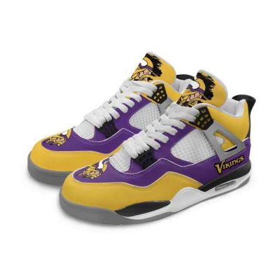 Men's Minnesota Vikings Running weapon Air Jordan 4 Shoes 003