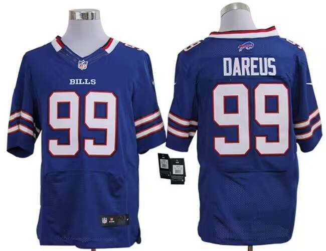 Men's Buffalo Bills Customized Blue Elite Stitched Jersey