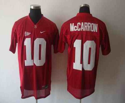 Crimson Tide #10 AJ McCarron Red Stitched NCAA Jersey