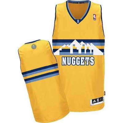 Revolution 30 Nuggets Blank Yellow Alternate Stitched NBA Jersey