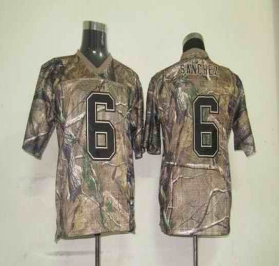 Jets #6 Mark Sanchez Camouflage Stitched Realtree Collection Youth NFL Jersey