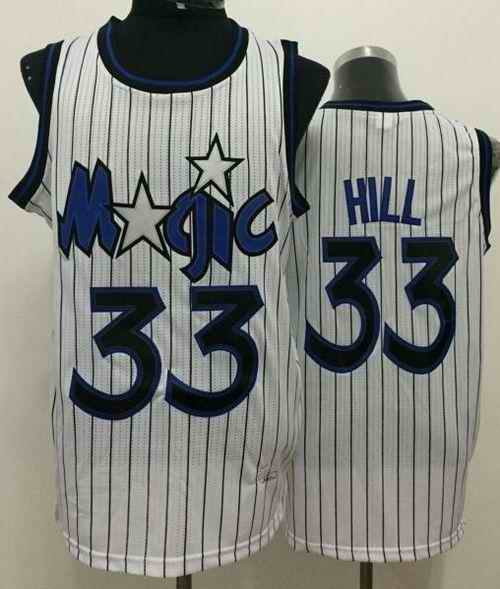 Magic #33 Grant Hill White Throwback Stitched NBA Jersey