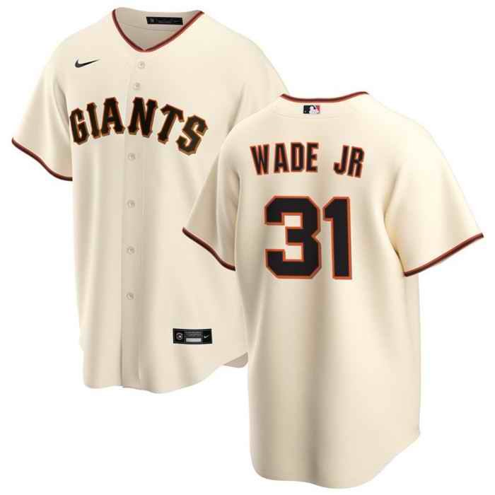 Men's San Francisco Giants #31 LaMonte Wade Jr. Cream Cool Base Stitched Jersey