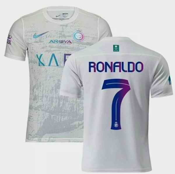 Men's Al Nassr #7 Cristiano Ronaldo White 2023/24 Soccer Jersey